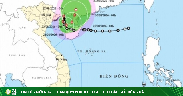 Photo: Tin tức 24h Tempête numéro 4 : Quảng Ninh et Hải Phòng menacées de fortes pluies