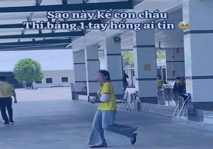 Thực hư clip người phụ nữ bó bột đi thi sát hạch lái ô tô hút 1,1 triệu view - 1