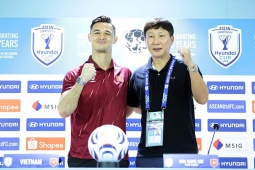 Trực tiếp họp báo ĐT Việt Nam - Thái Lan: Thầy Kim nói Patrik đến Messi hay Ronaldo cũng không sợ