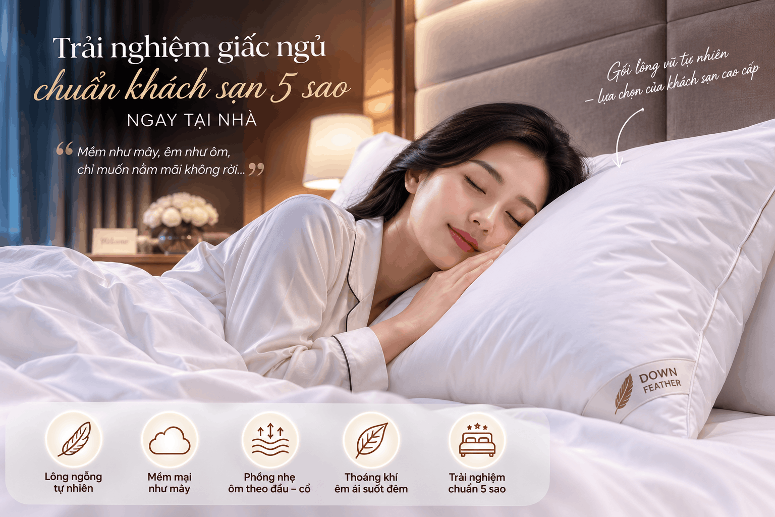 Không cần chờ đến kỳ nghỉ 5 sao chỉ một chiếc gối đúng chuẩn cũng đủ để mỗi đêm ở nhà trở thành trải nghiệm bạn muốn được tận hưởng mãi