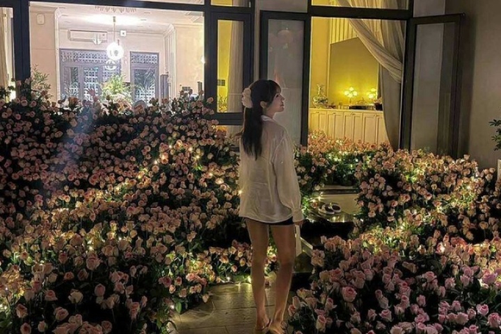 Diệp Lâm Anh được tình trẻ tặng 6.368 bông hồng mừng sinh nhật