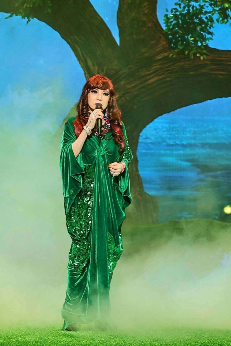 Danh ca Bảo Yến hát trong liveshow "Tình cây và đất" tại Nhà hát Hồ Gươm, Hà Nội, tháng 5/2026. (Ảnh: BTC)