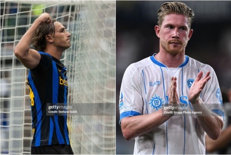 Rực lửa Serie A: Inter ra quân đại thắng, De Bruyne sắm vai người hùng cho Napoli