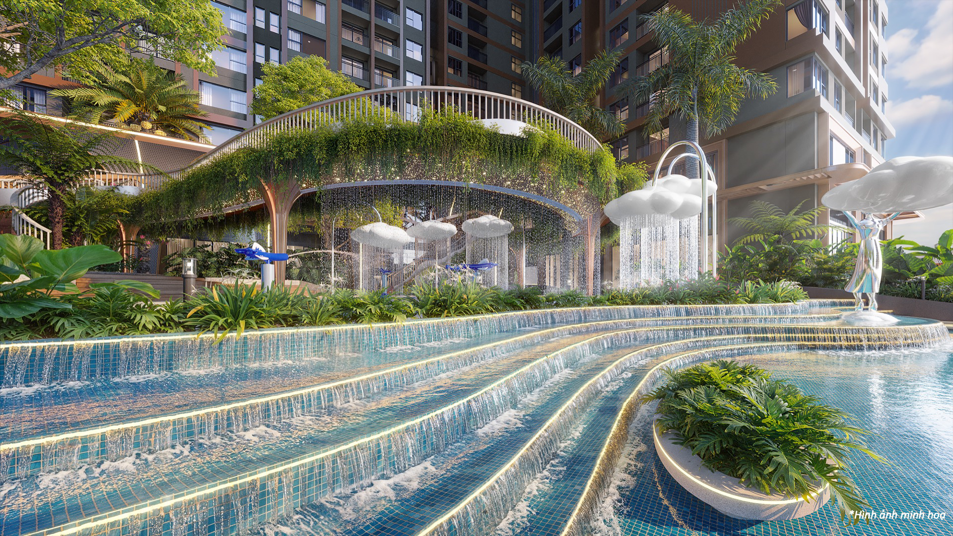 Concept nước tạo điểm nhấn khác biệt cho Monrei Saigon tại Đông Bắc TP.HCM
