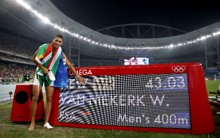 Vận động viên Wayde van Niekerk người Nam Phi, đã phá kỷ lục thế giới ở nội dung 400m với thời gian 43,03 giây tại Thế vận hội Rio 2016.
