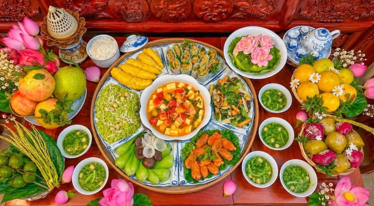 Mâm cúng Rằm tháng 7 Âm lịch món chay