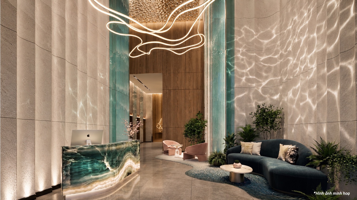 Sảnh đón cao cấp như khách sạn tại Monrei Saigon