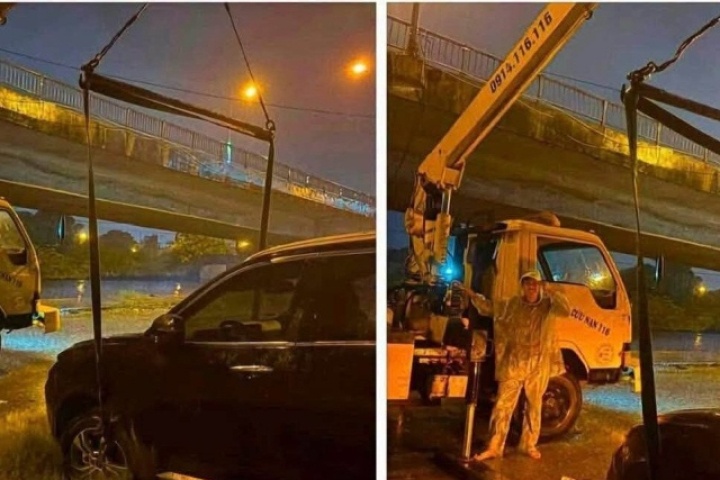 Cứu hộ ô tô sập gầm giữa đêm mưa tầm tã, giá 1,2 triệu đồng là đắt hay rẻ?