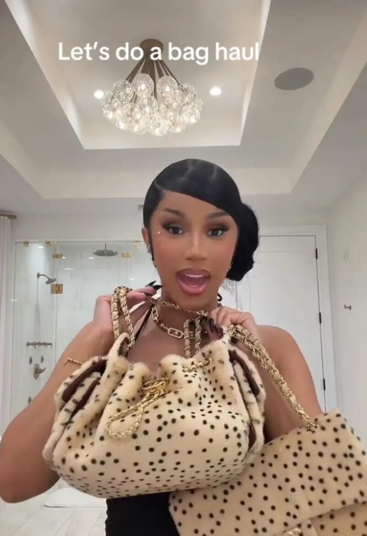 Cardi B đã mua chiếc Chanel Pony Hair Cheetah Printed Creative Fabrics Flap với giá gần 16.000 USD.