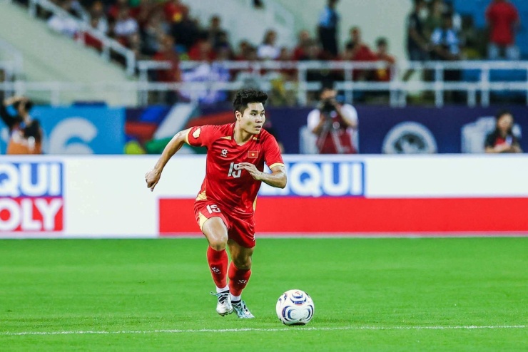 Tiến Anh trong trận Thái Lan 0-2 Việt Nam, chung kết lượt đi ASEAN Cup 2026, diễn ra tối 22/8/2026 tại sân Rajamangala (Bangkok). Ảnh: Facebook Tiến Anh