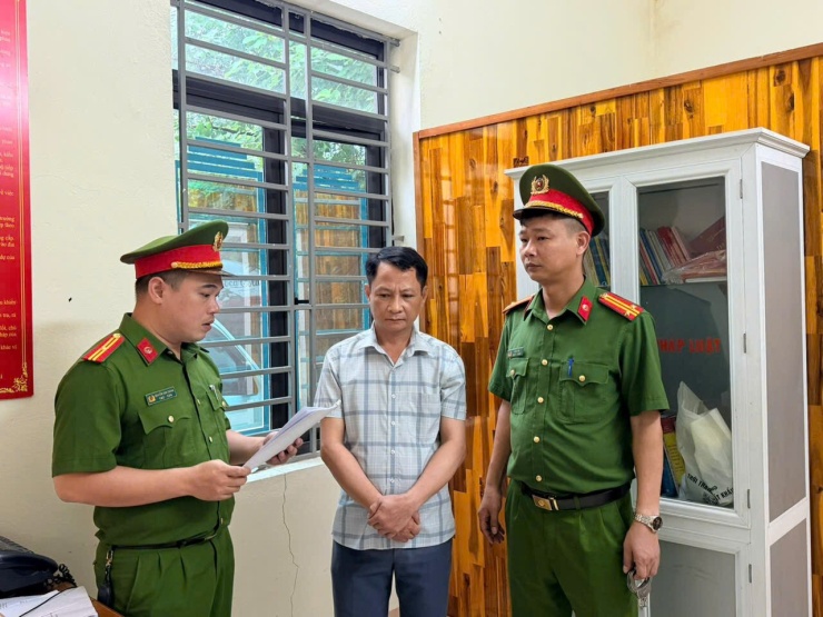 Bị can Sái Văn Thường. Ảnh: Công an tỉnh Phú Thọ