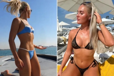 Mỹ nhân golf gạt bay nỗi buồn thua trận bằng loạt ảnh bikini "bỏng mắt"