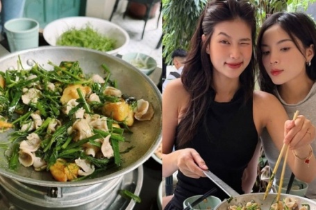 Kỳ Duyên đưa Thiên Ân đi ăn chả cá khi vi vu Hà Nội