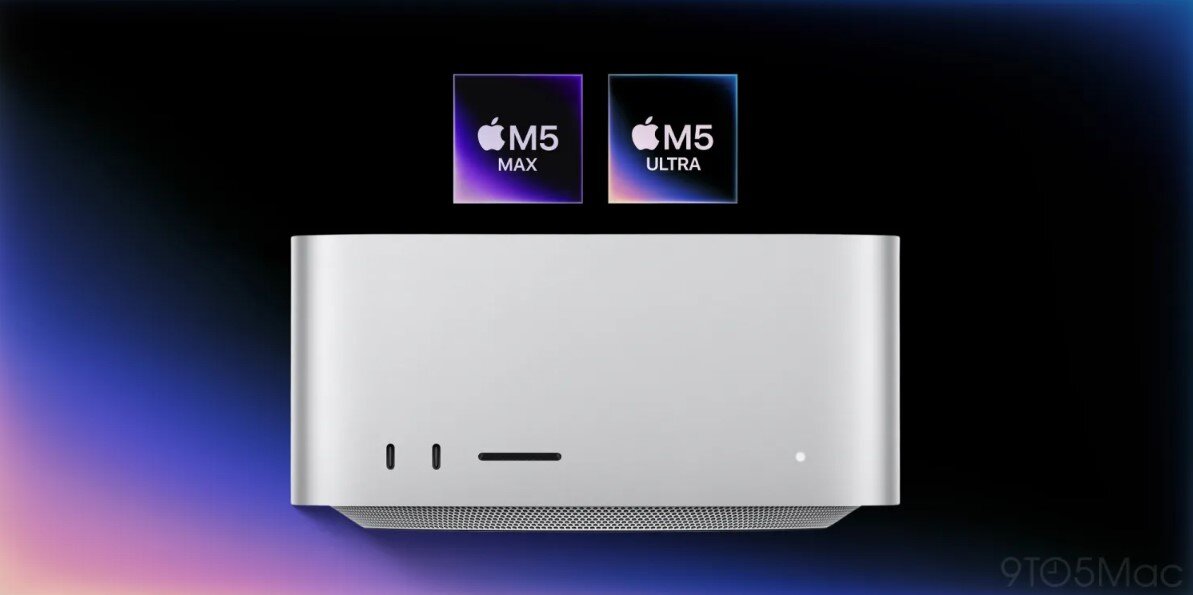 Mac Studio mới với chip M5 Max và M5 Ultra.