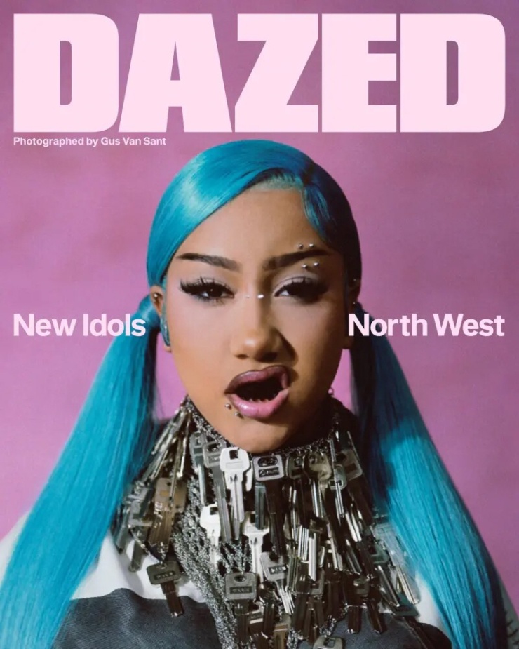 North West khoe phong cách cá tính trên tạp chí Dazed.