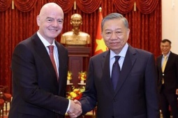 Tổng Bí thư, Chủ tịch nước Tô Lâm tiếp Chủ tịch FIFA Gianni Infantino