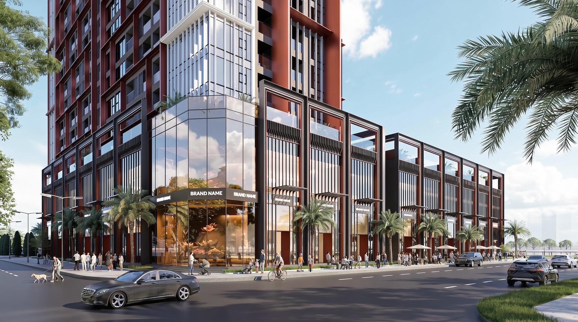 Tháp căn hộ Symphony 5 thuộc quần thể Sun Symphony Residence. Ảnh: Sun Property.
