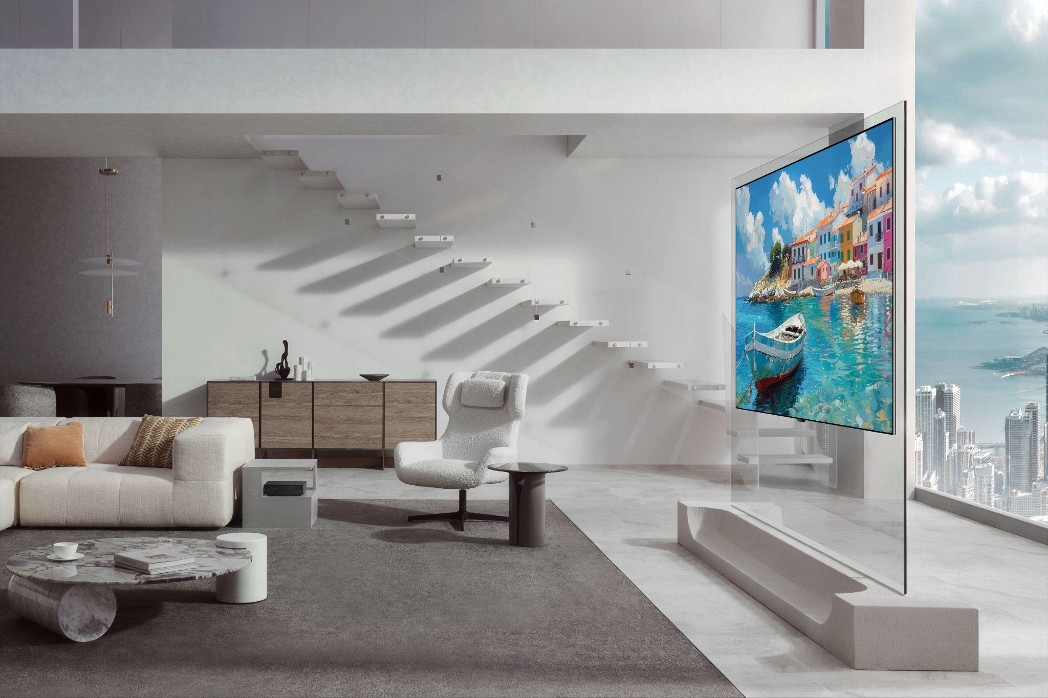 Dòng TV dán tường siêu mỏng LG OLED evo W6 AI mang đến vẻ đẹp tinh tế cho không gian nội thất