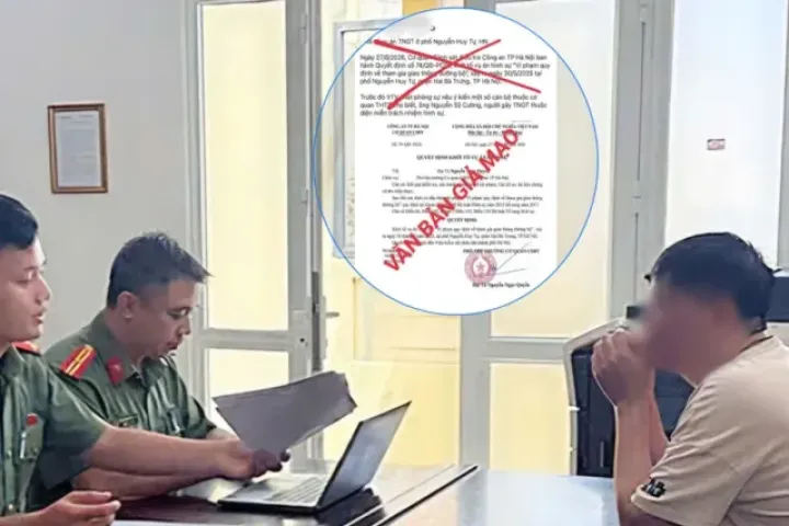 Xử phạt người đăng văn bản giả mạo quyết định khởi tố vụ tai nạn ở đường Nguyễn Huy Tự