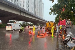 Hà Nội thông tin về các điểm úng ngập sau trận mưa lớn