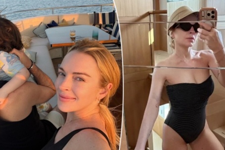 Lindsay Lohan cùng chồng con nghỉ dưỡng trên du thuyền