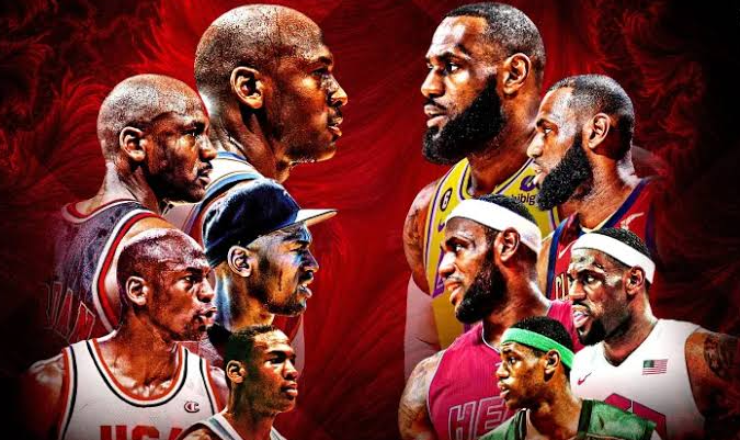 Jordan (bên trái) và LeBron (bên phải) hai huyền thoại đỉnh cao của bóng rổ Mỹ&nbsp;