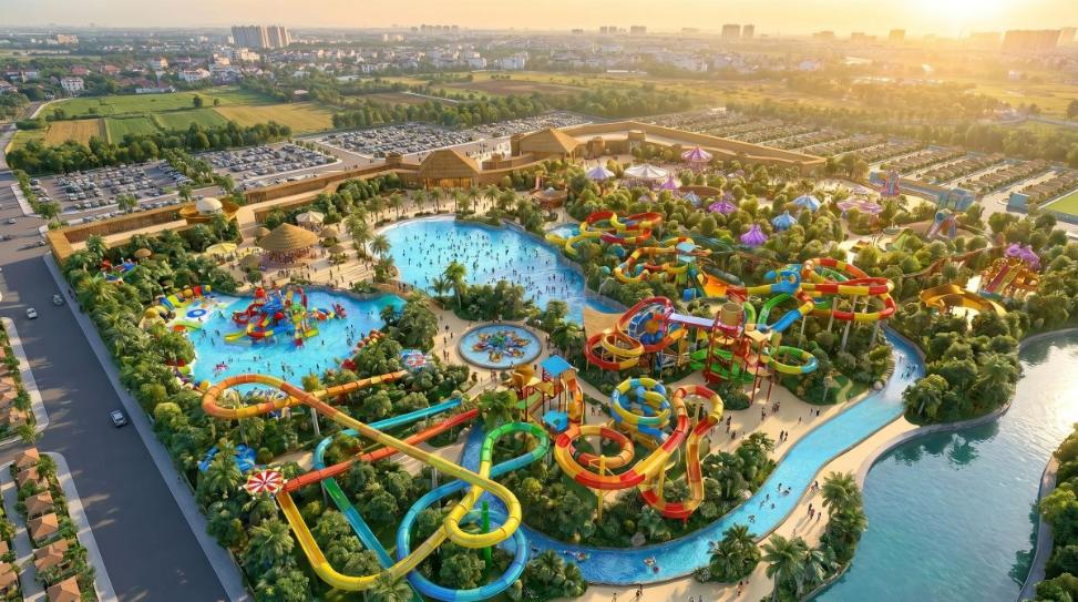 VinWonders Ocean Park - tổ hợp giải trí nước chủ đề gia đình sôi động suốt ngày đêm. (Nguồn: Vinhomes)