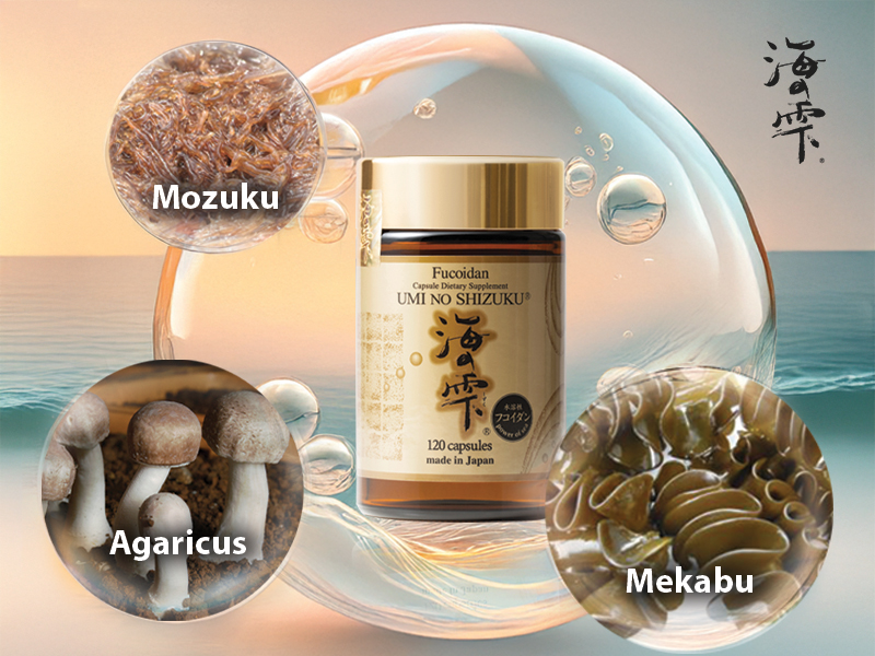 Thực phẩm bảo vệ sức khỏe Fucoidan Umi No Shizuku dạng viên. Ảnh: Umi No Shizuku