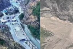 Đội cứu hộ Trung Quốc bàng hoàng khi tới vùng lũ quét trên Himalaya