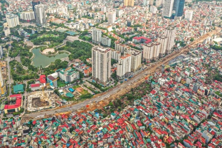 Hơn 1km Vành đai 2,5 qua Cầu Giấy lộ diện, hướng đến thông xe dịp 10/10