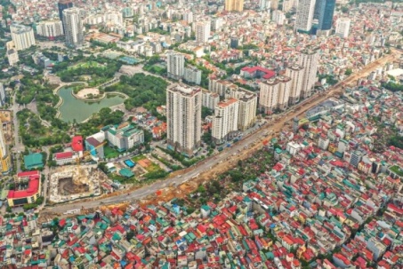 Hơn 1km Vành đai 2,5 qua Cầu Giấy lộ diện, hướng đến thông xe dịp 10/10