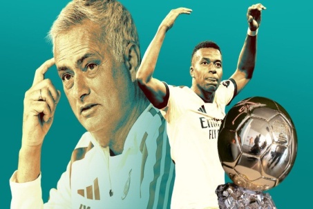 HLV Mourinho "chạy truyền thông", giúp Mbappe đua QBV với Messi - Rodri