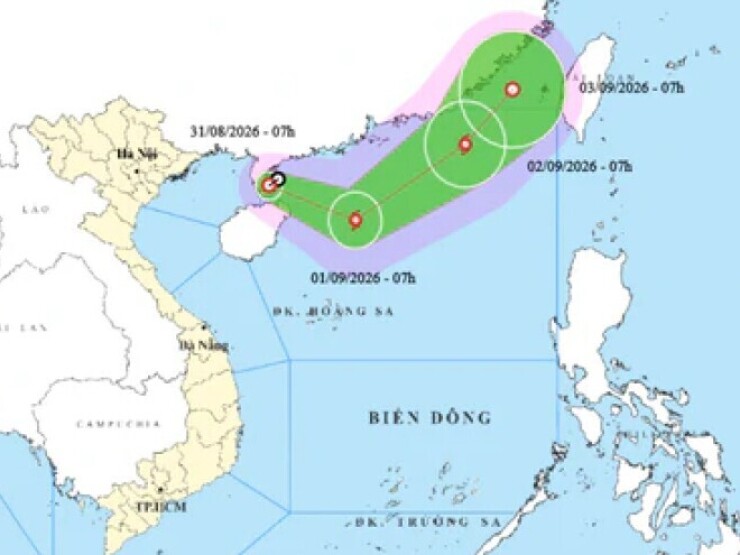 Đường đi dị thường của áp thấp nhiệt đới trên Biển Đông