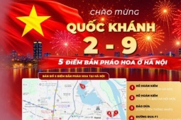 Chi tiết 5 điểm bắn pháo hoa ở Hà Nội tối 2/9