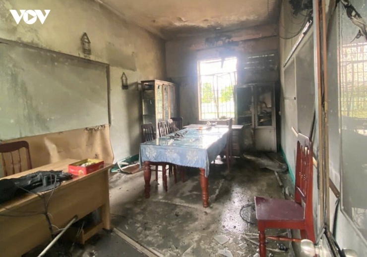 Hiện trường vụ cháy.