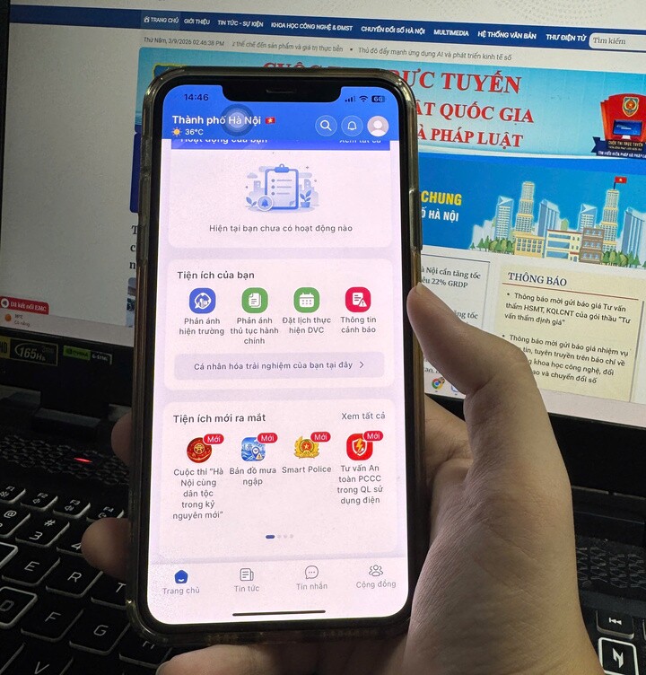 “Bản đồ mưa ngập” trên ứng dụng iHanoi.