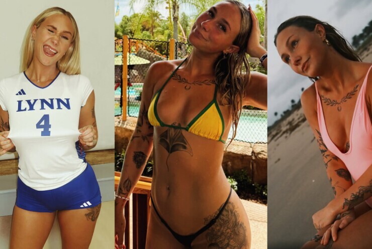 Hot girl bóng chuyền tung ảnh bikini gây bão, khoe loạt hình xăm nổi loạn