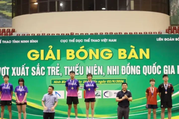 Bóng bàn CAND giành 11 HCV, thống trị giải trẻ quốc gia 2026