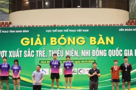 Bóng bàn CAND giành 11 HCV, thống trị giải trẻ quốc gia 2026