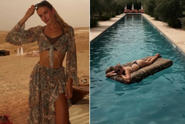 "VĐV quyến rũ nhất hành tinh" diện bikini bên bể bơi, khoe đường cong bốc lửa