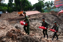 Phát hiện thêm 11 hài cốt, 5 di vật tại Công viên Lê Thị Riêng