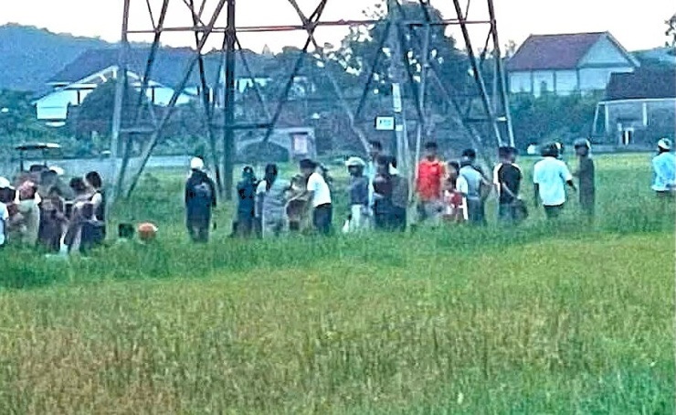 Hiện trường vụ tai nạn.