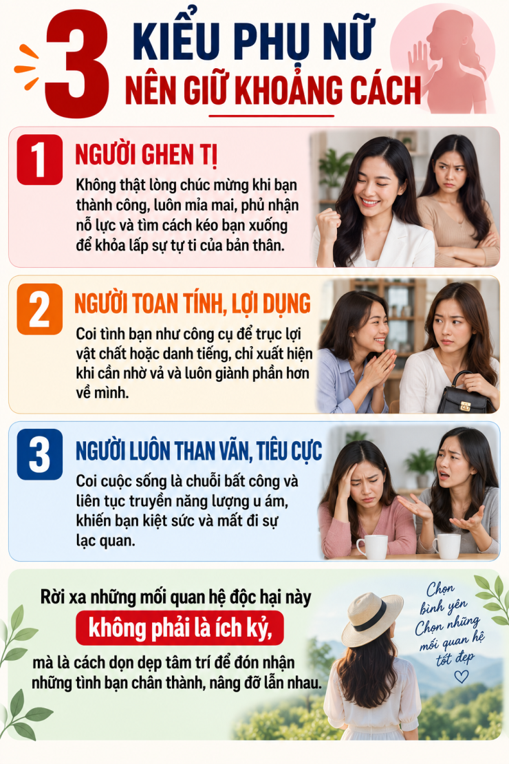 3 kiểu phụ nữ 'bên ngoài là bạn, bên trong là độc': Càng sớm dọn dẹp càng bình yên - 1