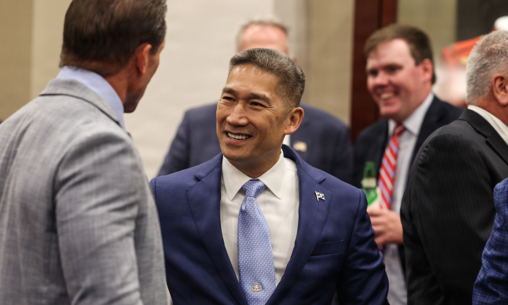Ông Hùng Cao tại Washington, Mỹ hôm 25/8. Ảnh: USMC