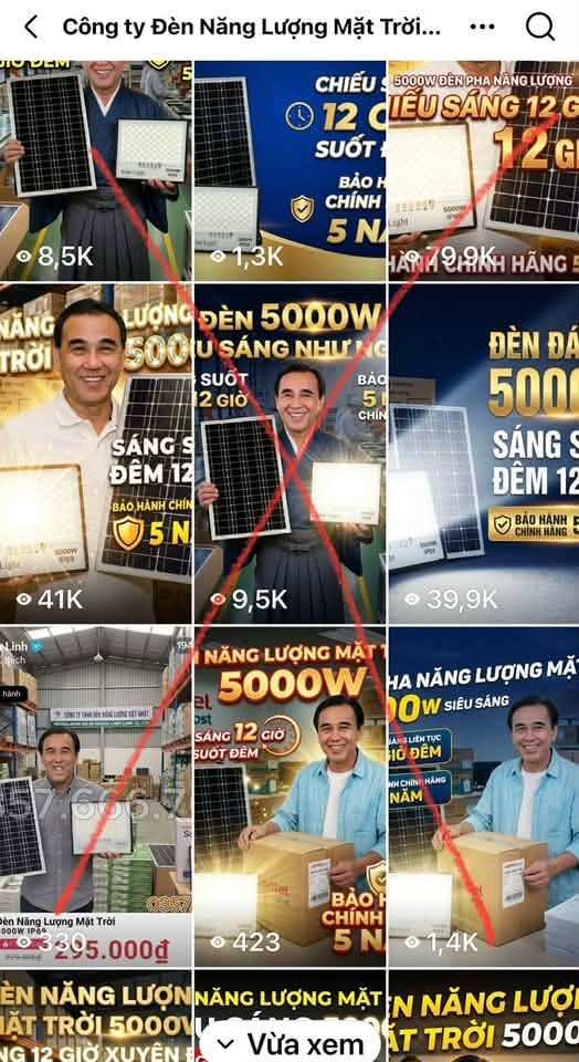 Quyền Linh lên tiếng khi hình ảnh bị sử dụng quảng cáo đèn năng lượng mặt trời. Ảnh: FBNV