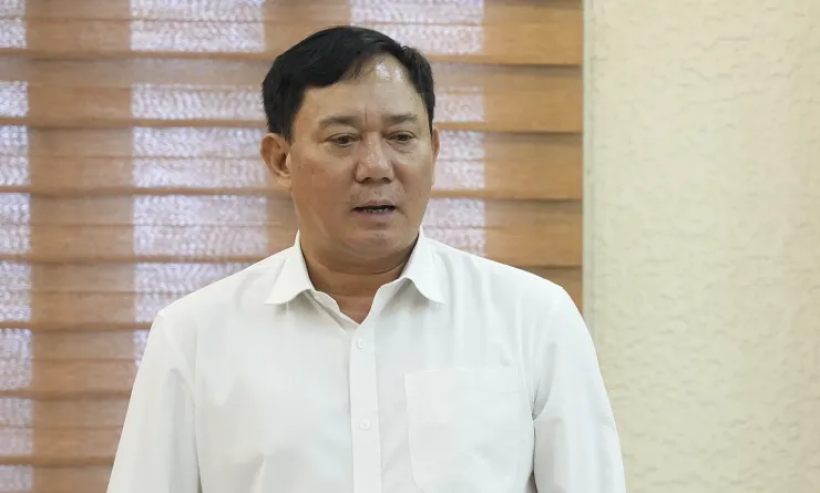 Ông Đậu Văn Diện tại một buổi làm việc với lãnh đạo Bộ Xây dựng năm 2025. Ảnh: Hancorp