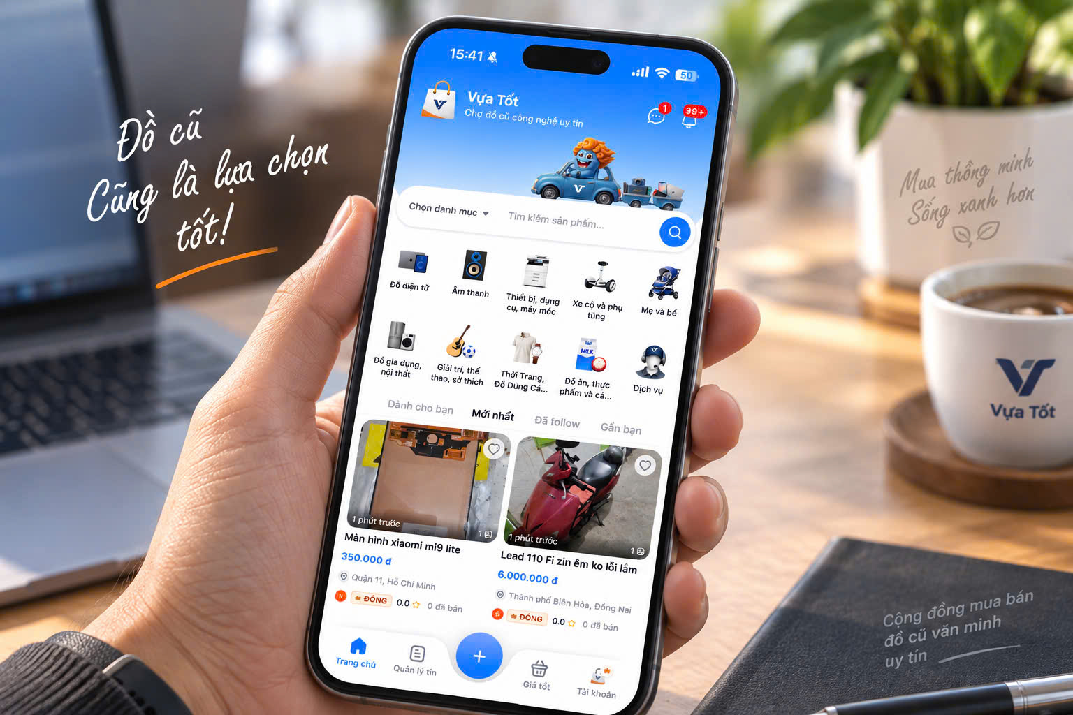  Giao diện Vựa Tốt – nền tảng mua bán đồ cũ trực tuyến 