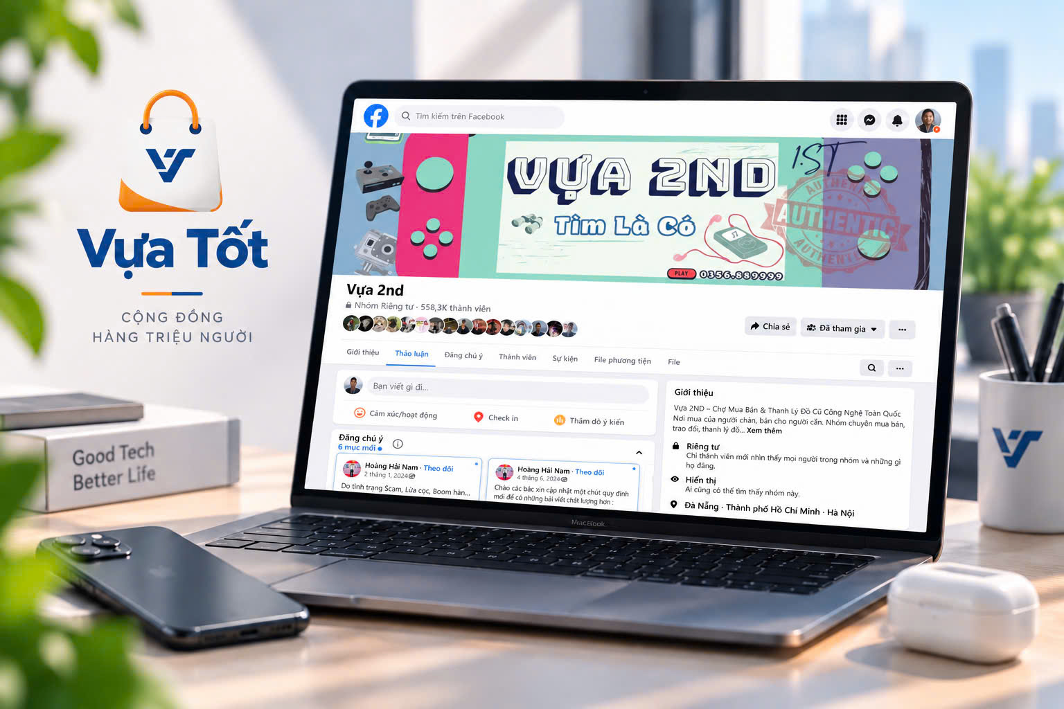 Giao diện cộng đồng Vựa 2ND trên Facebook
