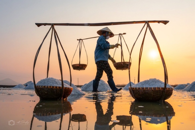 Cánh đồng muối. (Ảnh: NVCC)
