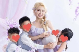 "Hot mom" Instagram gây chú ý khi làm mẹ đơn thân nuôi 4 con